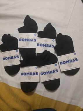 Bombas Unisex Black Ankle Socks - 6-Pack
